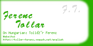 ferenc tollar business card